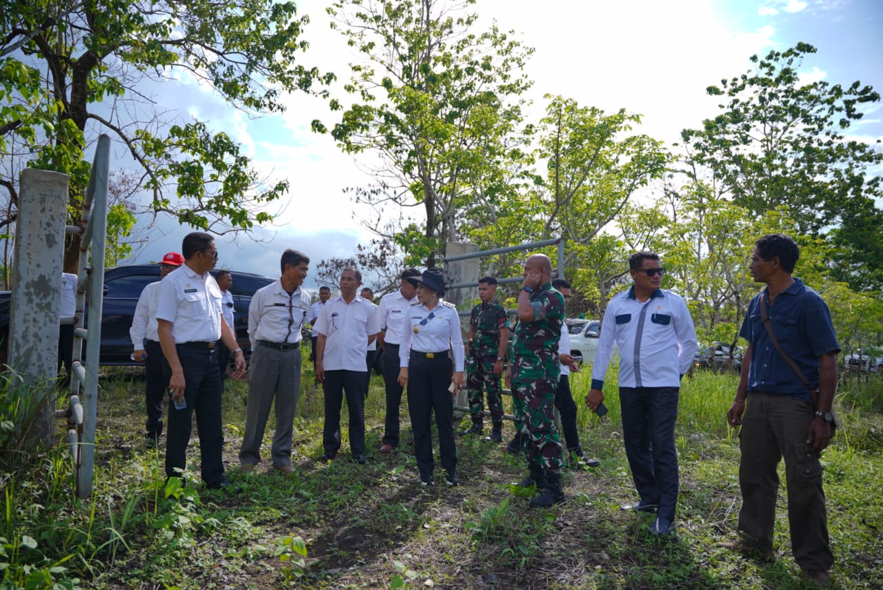 Bupati dan Sekda SB Kunjungi Lokasi Calon Lahan Pembangunan Batalyon TP Ketahanan Pangan di Desa Umbu Wango