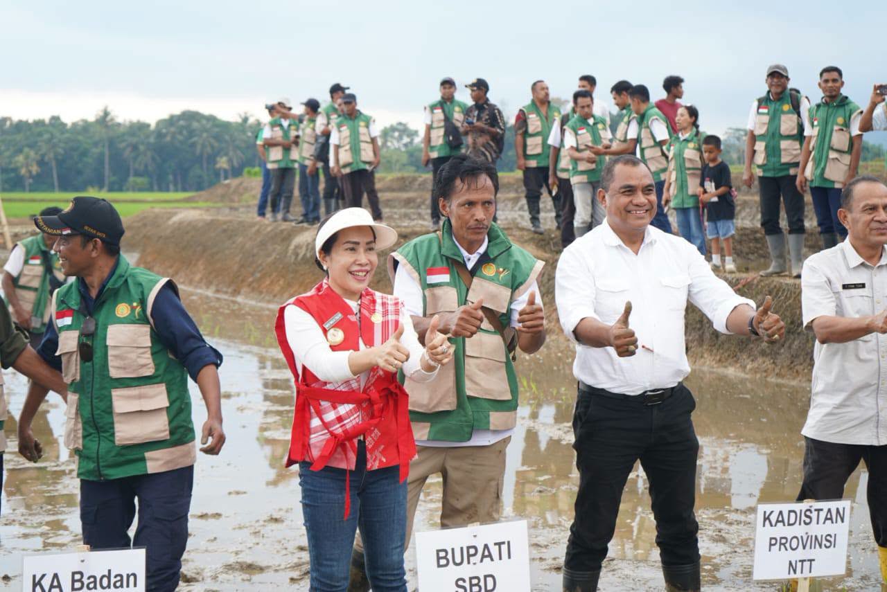 Bupati SBD Sukseskan Program Optimalisasi Lahan  dan Cetak Sawah Rakyat