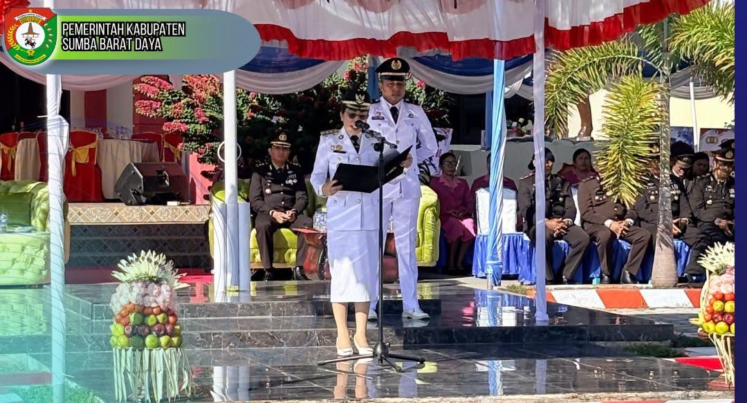 Pimpin Upacara HUT ke-80 Bhayangkara, Bupati SBD Sampaikan Amanat Presiden